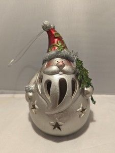 Regal Art & Gift Santa Ornament Christmas Ornament Tree Star Glitter Ceramic Big